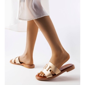 Tongs dorées Sabrine 2