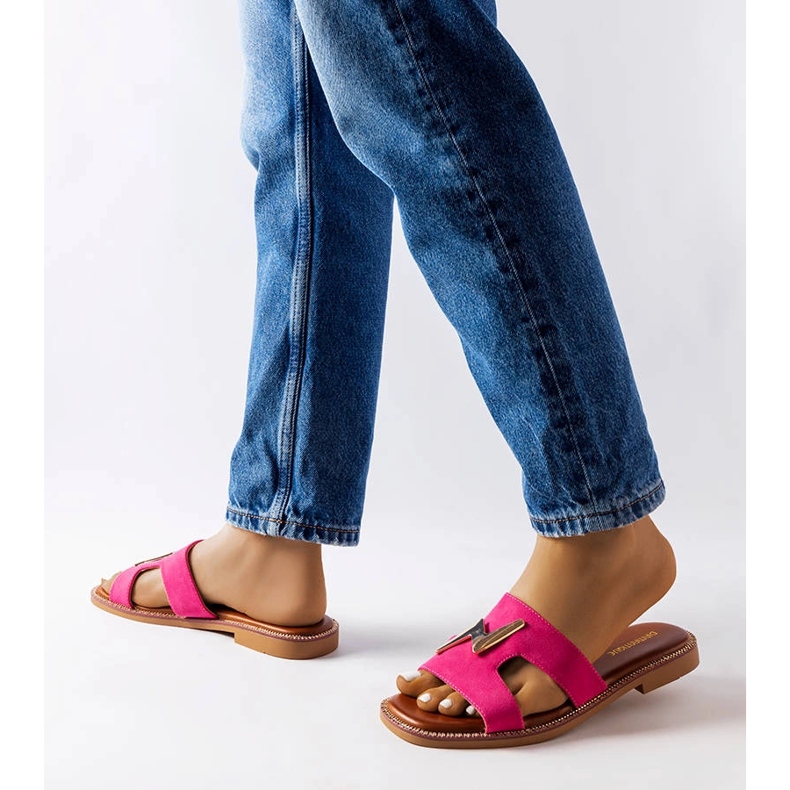 Claquettes plates roses Leyra 2 Claquettes plates roses Leyra 2