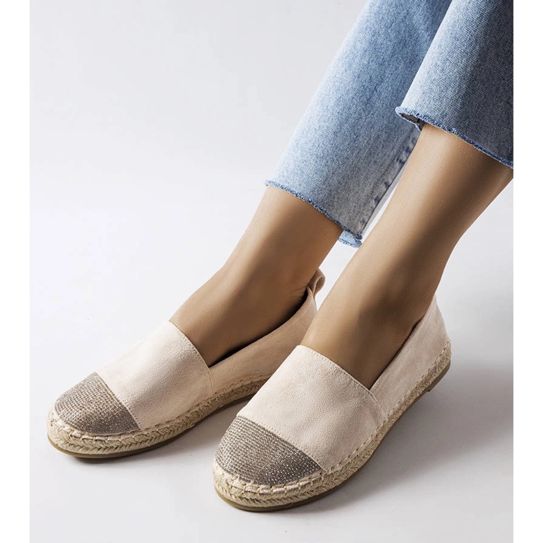 Mocassins espadrilles beiges de Magali 1