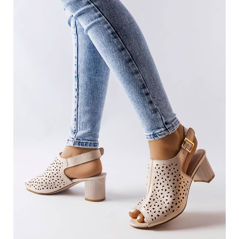 Sandales dorées Fiamma 1