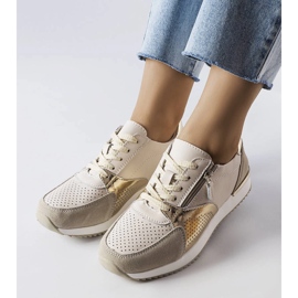 Goodin Chaussures en cuir ajouré beige Galileo 1