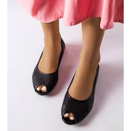Ballerines noires ajourées Lafond le noir 2