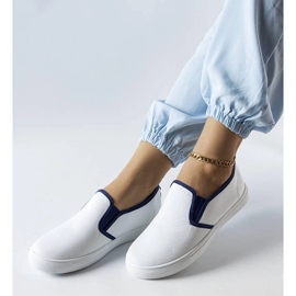 Baskets Cagliari en tissu blanc blanche 1