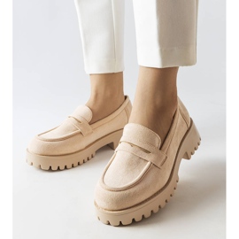 Inna Chaussures en daim écologique beige de Dina 1