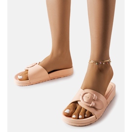 Inna Claquettes beiges à boucle de Généreux 3