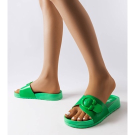 Inna Claquettes vertes à boucle de Généreux 2