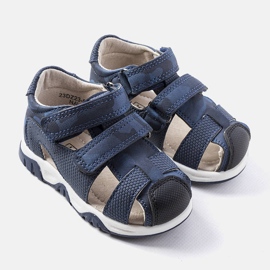 Sandales bleu marine avec une semelle intérieure en cuir de Millard 1