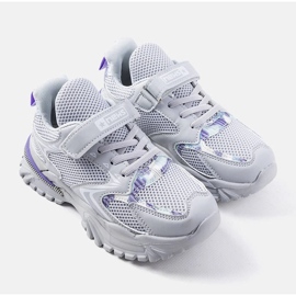 Baskets grises pour enfants avec velcro de Robillard 1