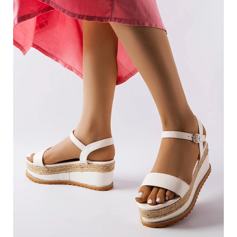 Sandales compensées blanches Access 2
