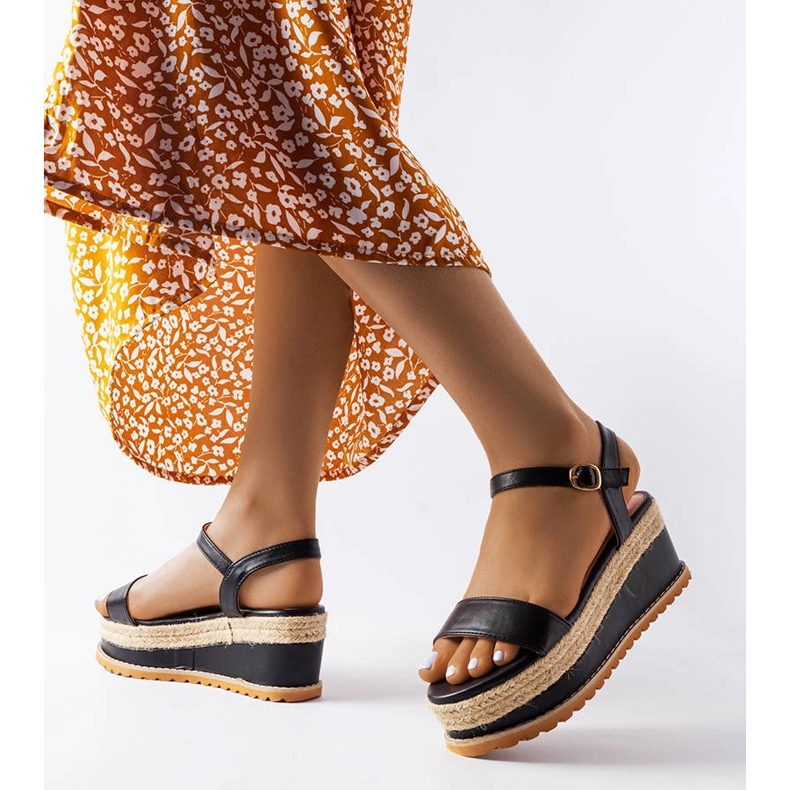 Access sandales compensées noires le noir 1