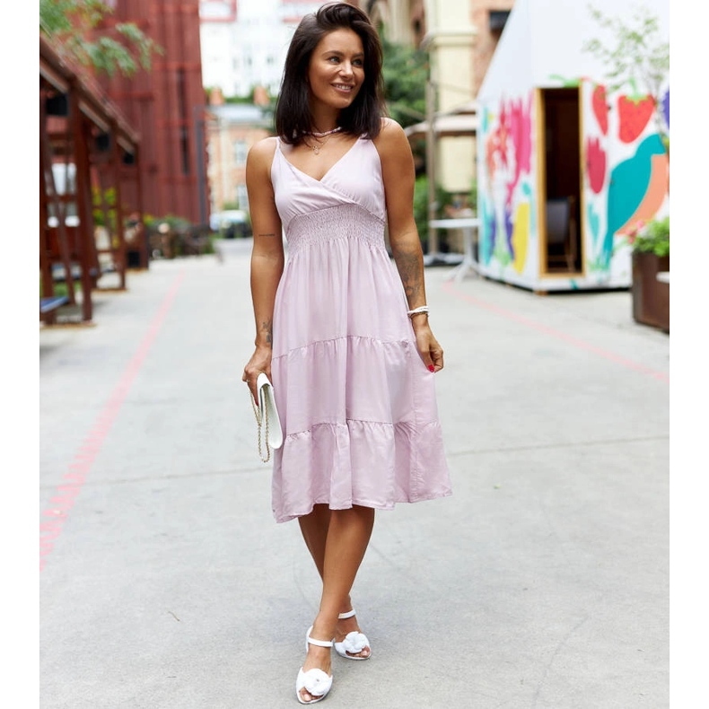 Ballerines blanches avec une fleur 1