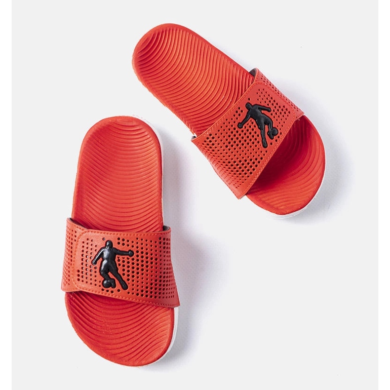 Chaussons en caoutchouc rouge et blanc d'Athènes 1