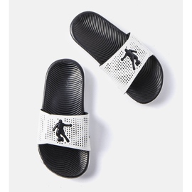 Chaussons en caoutchouc noir et blanc d'Athènes blanche 2