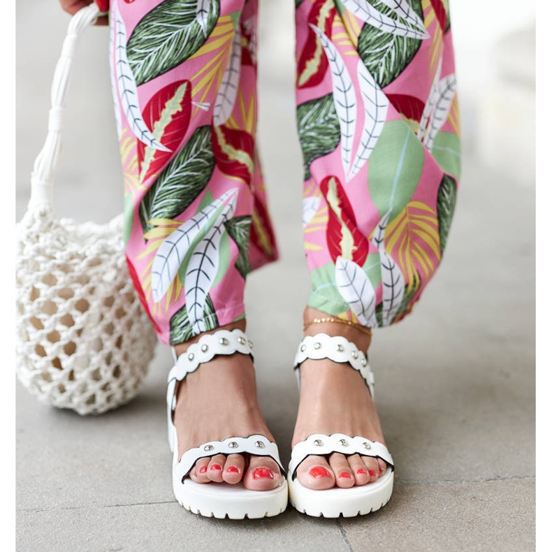 Sandales blanches à blocs Donizetti 1