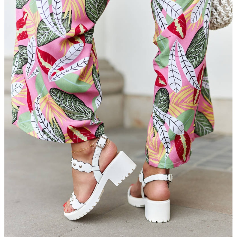 Sandales blanches à blocs Donizetti 2