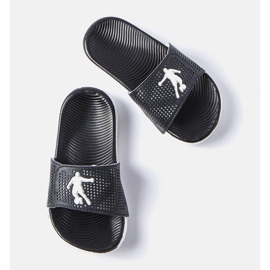 Chaussons en caoutchouc noir et blanc d'Athènes le noir 1