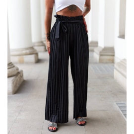 Tongs noires ornées de zircons Loreto 1