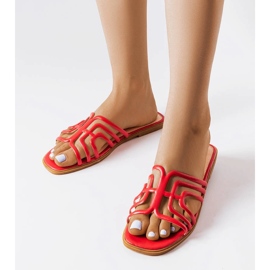 Chaussons Gandy femme rouge 1