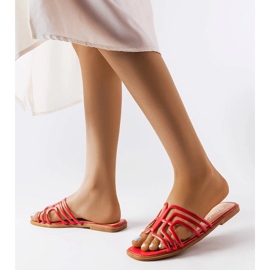 Chaussons Gandy femme rouge 2