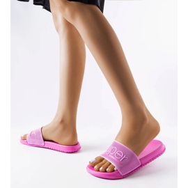 Chaussons en caoutchouc rose Azelio 2