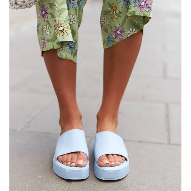 Sandales à plateforme bleues Orsola 1