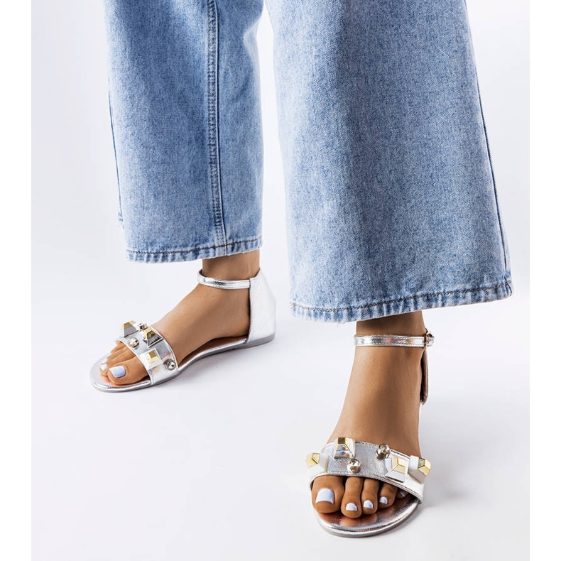 Sandales Riverdale décoratives argentées 1 Sandales Riverdale décoratives argentées 1