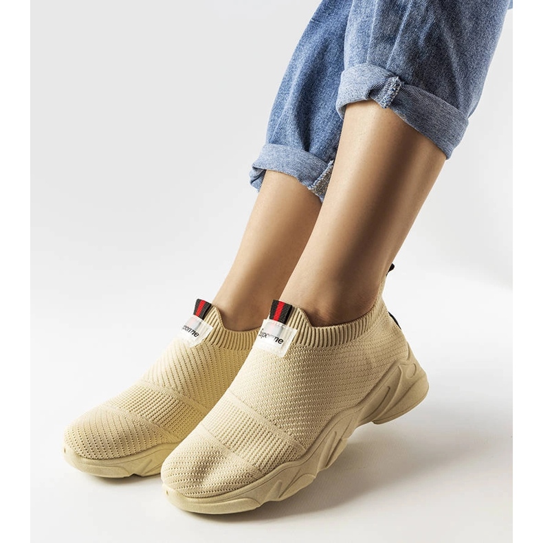 Baskets à enfiler beiges de Greco 1