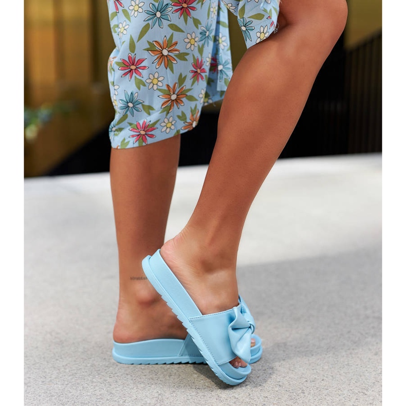 Claquettes bleues à nœud de Servigliano 2