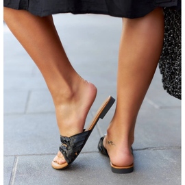 Inna Claquettes tressées noires Arcangela 1