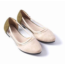 Ballerines Kortes en daim beige pour enfant 1