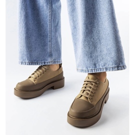 Chaussures plates marron de Merico brun 1