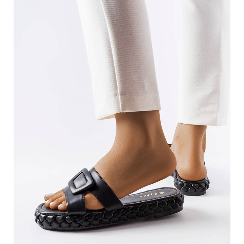 Sandales à plateforme noires Francesco le noir 2