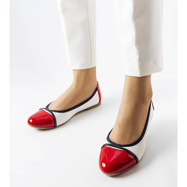 Ballerines rouges et blanches de Colombo 1