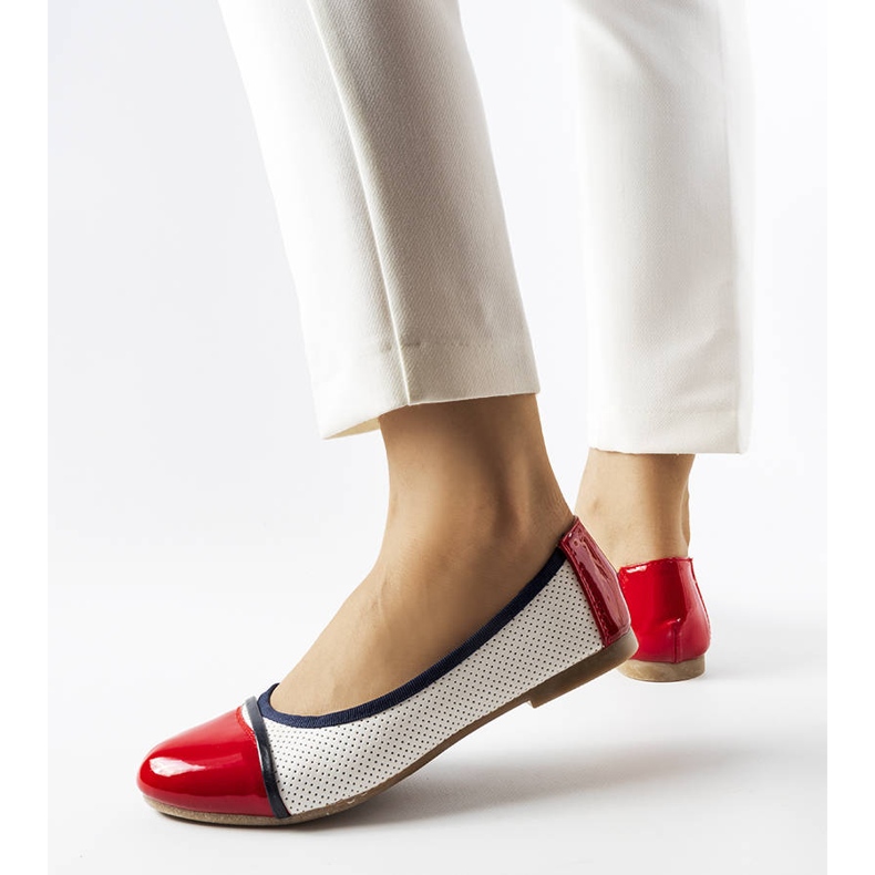 Ballerines rouges et blanches de Colombo 2