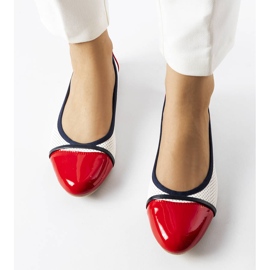Ballerines rouges et blanches de Colombo 3