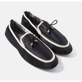 Mocassins homme Capon noirs 1