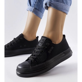 Baskets à plateforme noires de Big Star LL274967 1