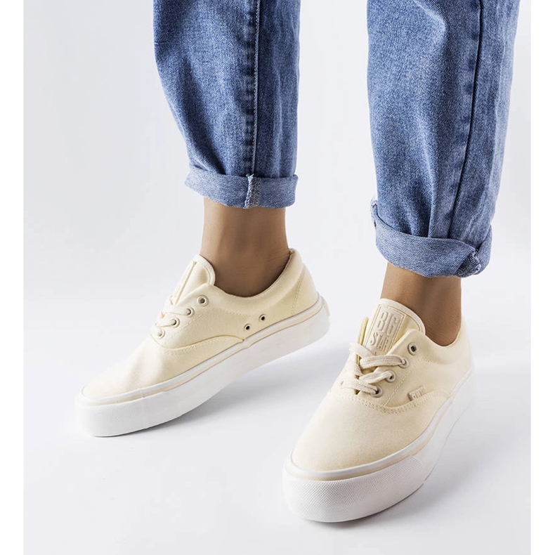 Baskets à plateforme jaunes de Big Star LL274144 1