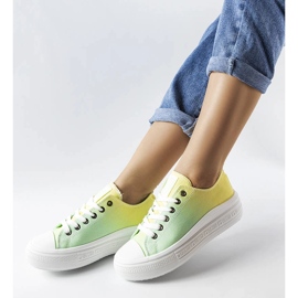 Baskets Big Star LL274A186 jaunes et vertes 1