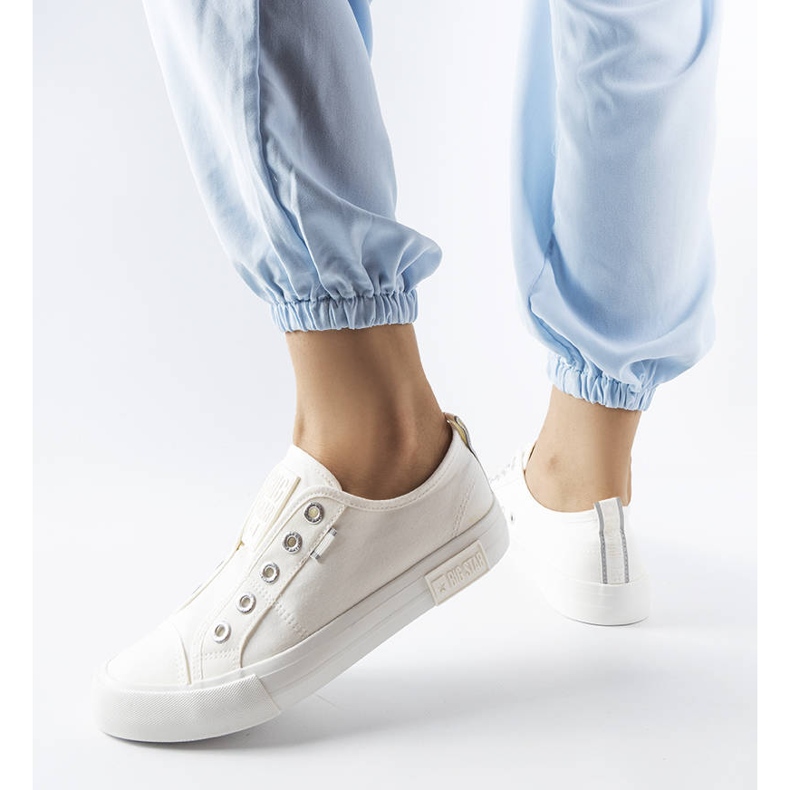 Baskets blanches à enfiler Big Star LL274162 1