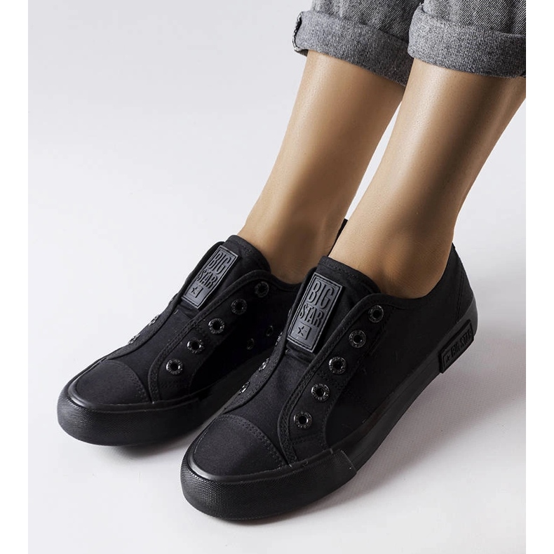 Baskets à enfiler noires Big Star LL274161 le noir 1 Baskets à enfiler noires Big Star LL274161 le noir 1