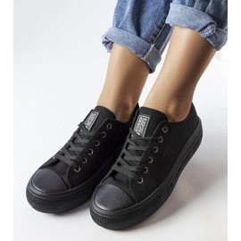Baskets plateformes noires Big Star LL274A176 le noir 1