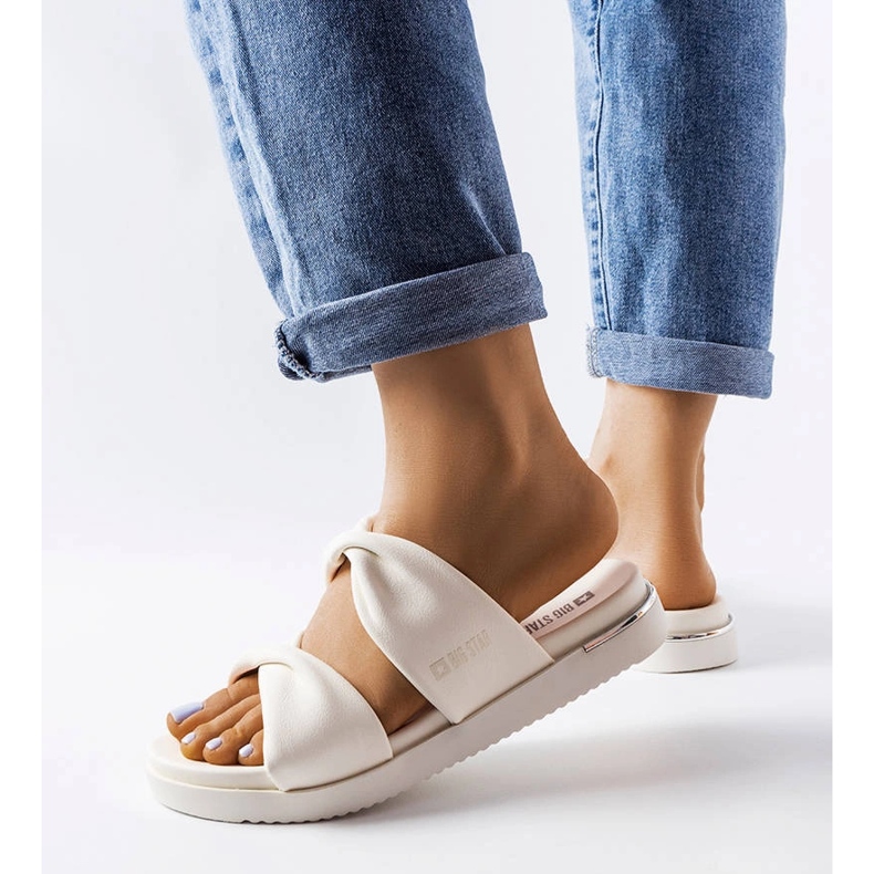 Big Star LL274A121 chaussons blancs blanche 2