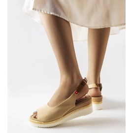 Sandales compensées beiges Big Star JJ276049 1 Sandales compensées beiges Big Star JJ276049 1