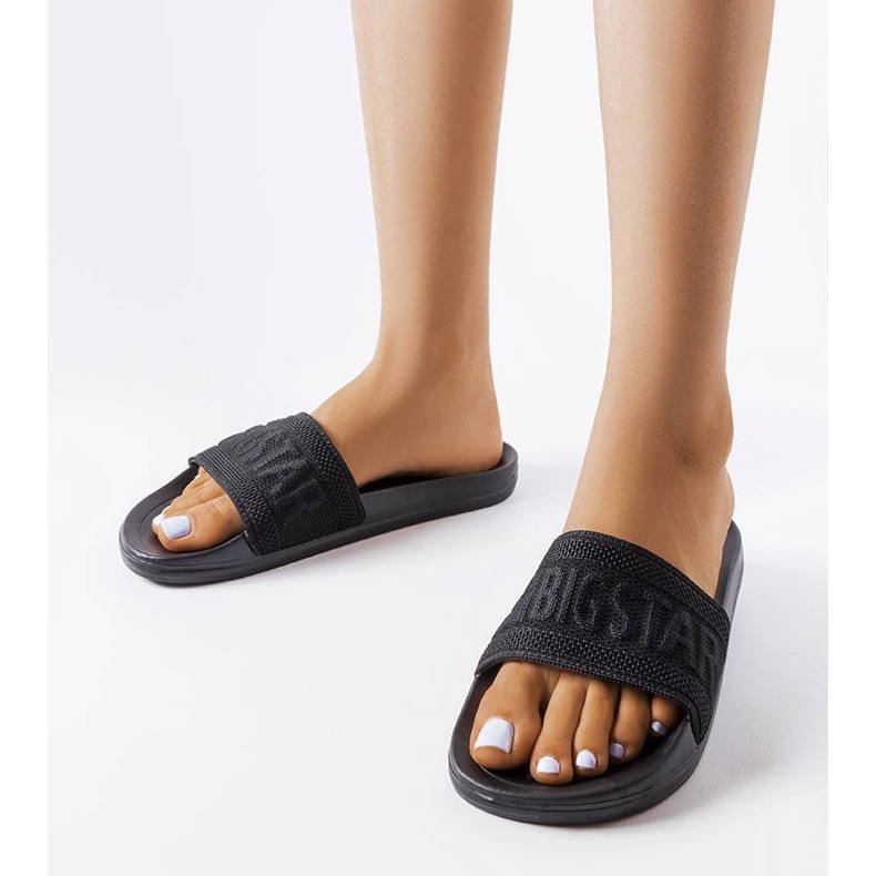 Chaussons Big Star noirs LL274A158 le noir 1 Chaussons Big Star noirs LL274A158 le noir 1