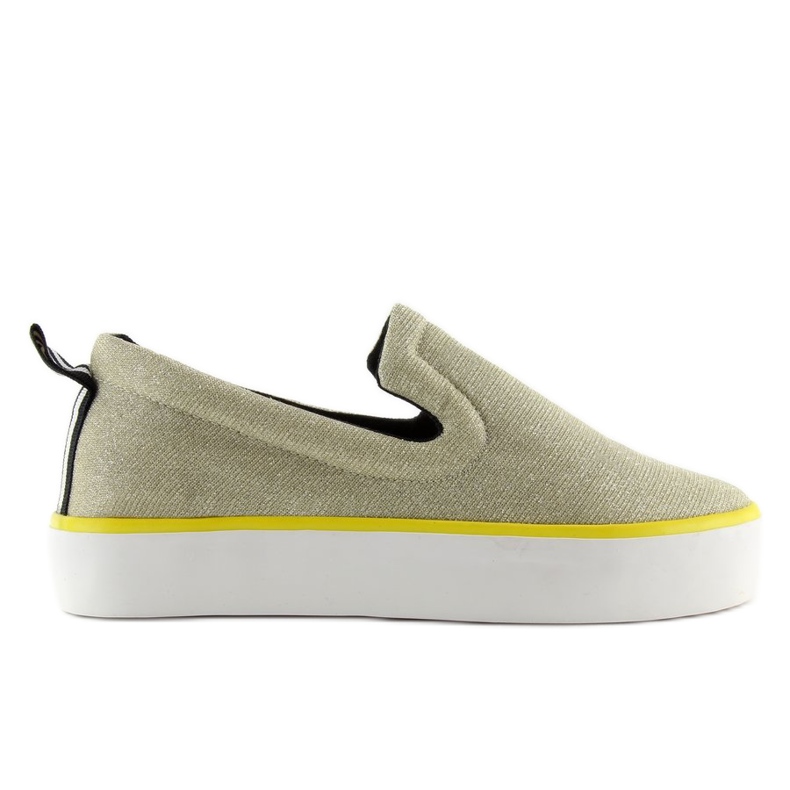 Slip-on irisé avec bride talon W-3004 Gold doré 1