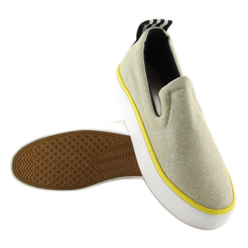 Slip-on irisé avec bride talon W-3004 Gold d'or 2