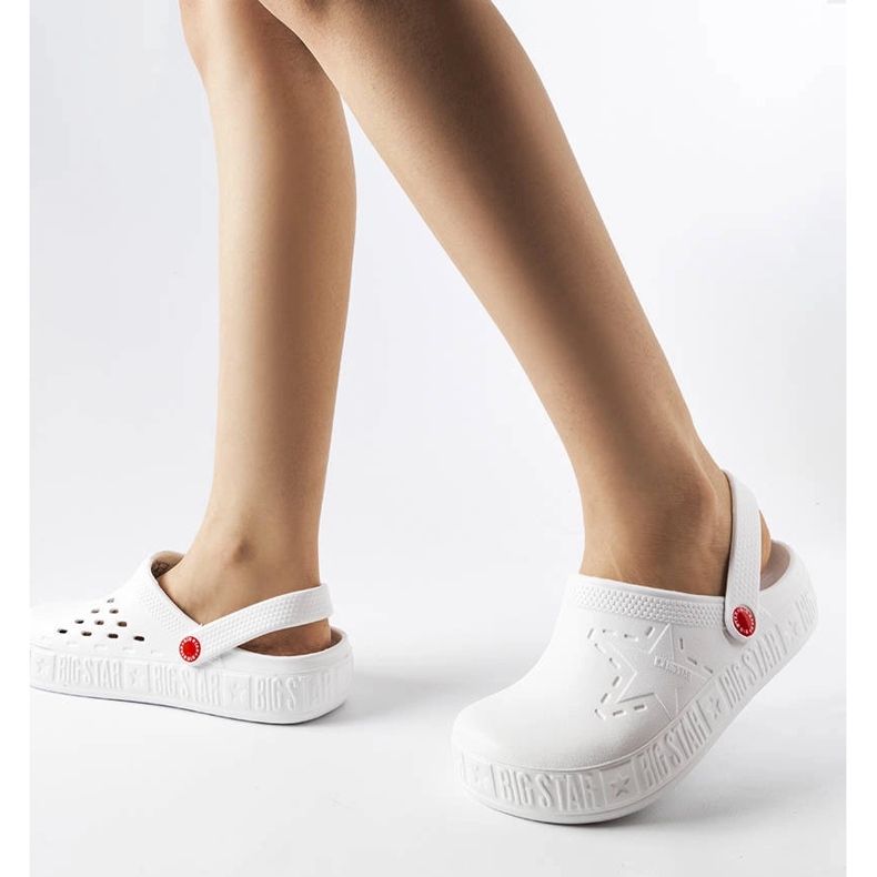 Chaussons blancs Big Star II275003 blanche 2