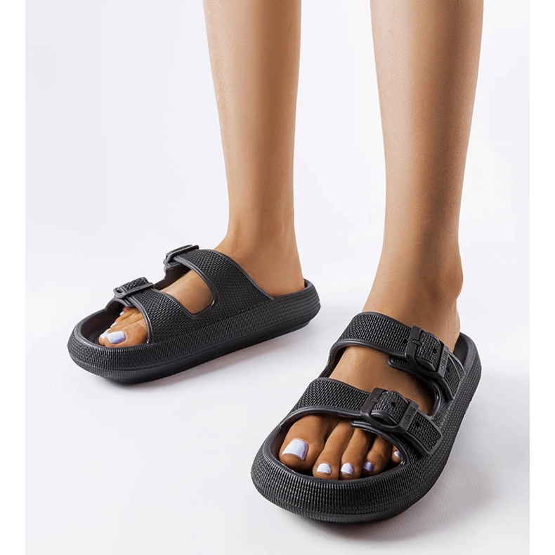 Claquettes Big Star noires LL274615 1