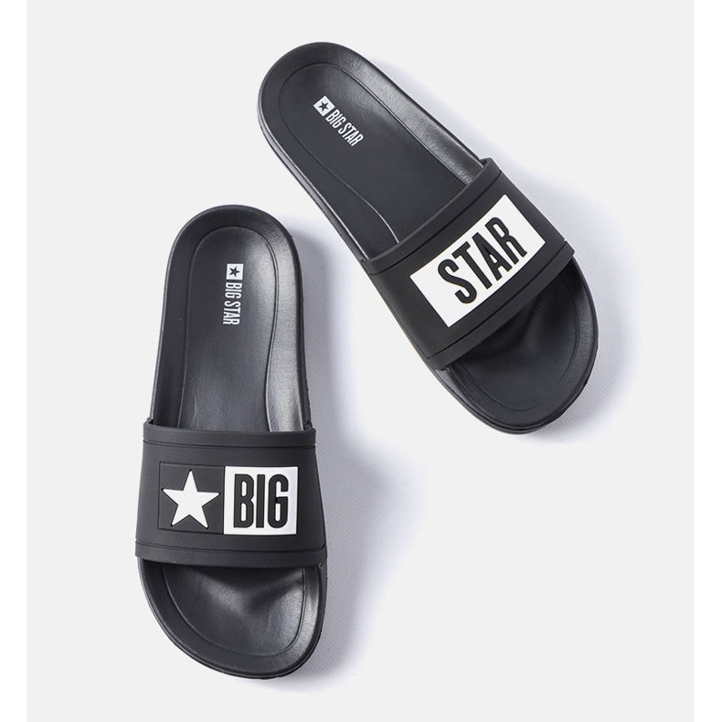 Chaussons pour hommes Big Star DD174699 noirs le noir 1